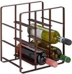 Relaxdays Weinregal Eisen Metallicbraun f&uuml;r 9 Flaschen 30 cm x 27,5 cm x 20 cm