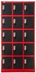 Jet-Line Spind-Stahlschrank Budapest in Anthrazit-Rot mit 90 cm Breite 15