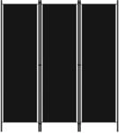 vidaXL 3 Tlg Raumteiler Schwarz 150x180 cm 320718