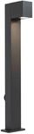 QAZQA Moderne Au&szlig;enstehleuchte Schwarz 65cm mit Steckdose IP44 Baleno