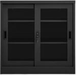 vidaXL Schrank mit Schiebet&uuml;r Anthrazit 90x40x90 cm Stahl