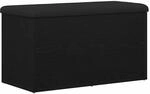 vidaXL Sitzbank mit Stauraum Schwarz Eichen-Optik 82 x 42 x 45 cm 862984