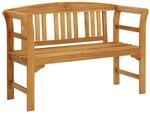 DELUKE Gartenbank Holz LUNA 114cm Massivholz Akazie Holzbank Wetterfest...