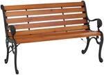 MCW Gartenbank O25 2-Sitzer Gusseisen Holz Kiefer 132cm Teak