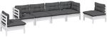 vidaXL 6-tlg Garten-Lounge-Set mit Kissen Kiefer Massivholz Modell 105