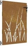 vidaXL Gartentor 85x125 cm Cortenstahl Gras-Design 153222