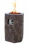 Elementi Gasfeuerstelle Tambora in Basalt-Optik aus Faserbeton