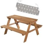 roba Kindersitzgarnitur in Natur Outdoor + mit Sitzkissen Little Stars