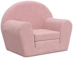 vidaXL Schlafsofa f&uuml;r Kinder Rosa Weich Pl&uuml;sch 356997