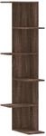 vidaXL Wand-Eckregal Braun Eichen-Optik 36,5x36,5x140 cm Holzwerkstoff 852633
