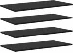 vidaXL Regalbrett 4 Stk Schwarz 80 x 40 x 1,5 cm Holzwerkstoff 875062