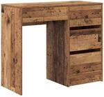 vidaXL Schreibtisch mit Regal Altholz 90 x 37,5 x 75 cm Holzwerkstoff 869496