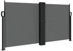 Furnicato Seitenmarkise Ausziehbar Anthrazit 120x600 Cm
