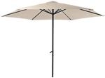 DELUKE Sonnenschirm THOMAS &Oslash; 300cm 6 Streben Creme Polyester Gartenschirm