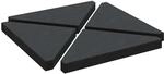 vidaXL Schirm-Gewichtsplatten 4 Stk Schwarz Granit Dreieckig 14 kg 3318587