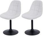 MCW Esszimmerstuhl A60 2er-Set Creme Stoff/Textil Chenille 465g/m&sup2;