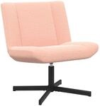 vidaXL Drehstuhl Rosa 63 x 75 x 76 cm Schafsleder 42007336