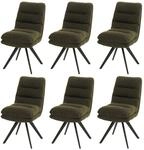 MCW Esszimmerstuhl G66 Boucle 6er-Set Gr&uuml;n