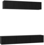 vidaXL TV-Schrank-Set 5-Tlg Schwarz Eichen-Optik Holzwerkstoff 3393406
