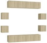 vidaXL 8-Tlg TV-Schrank-Set Sonoma-Eiche Holzwerkstoff 3078963