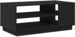 vidaXL Couchtisch Schwarze Eiche 102 x 55 x 43 cm Holzwerkstoff 862713