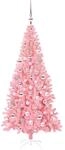 vidaXL Weihnachtsbaum mit 300 LEDs mit St&auml;nder Rosa 180 cm PVC 3396431