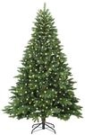 vidaXL K&uuml;nstlicher Weihnachtsbaum mit 300 LEDs Gr&uuml;n 180 cm PE und PVC 3397545