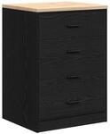 vidaXL Garagen-Aufbewahrungsschrank Schwarz Massivholz Kiefer 860599