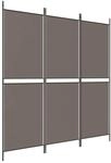 vidaXL 3 Tlg Paravent Anthrazit 150x200 cm Stoff 350228