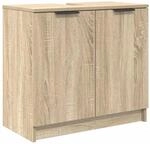 vidaXL Badezimmerschrank mit Speicher Sonoma-Eiche 64,5 x 33,5 x 59 cm 880739