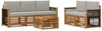 vidaXL Sofagarnituren mit Kissen 6 Stk Massivholz Akazie 3384022