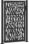 vidaXL Gartentor Schwarz 105 x 155 cm Stahl Trace-Design 4100981