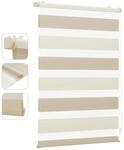 Sekey Zebra Doppelrollo Zweifarbig Klemmfix ohne Bohren Sichtschutz Beige &...