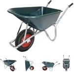 TRUTZHOLM 1 Rad Schubkarre 100 Liter bis 250 kg Kunststoffmulde Gartenschubkarre