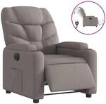 vidaXL Relaxsessel Elektrisch Taupe Stoff 3204580