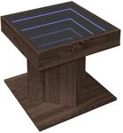vidaXL LED-Couchtisch Braun Eichen-Optik 50x50x45 cm Holzwerkstoff 847566
