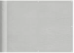 vidaXL Balkon-Sichtschutz Hellgrau 75x600 cm 100 % Polyester-Oxford 4000003