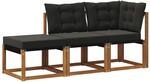vidaXL Outdoor-Schnittsofa-Einheiten 3 St&uuml;ck Natur und Schwarz 900627