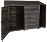 MCW Ger&auml;teschuppen J75 Holz Gebeizt 180x250x93cm Anthrazit-Grau