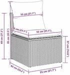 vidaXL Garten-Sofa-Set mit Kissen 7-Tlg Beige Poly Rattan 3347840