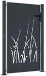 vidaXL Gartentor Anthrazit 105x155 cm Stahl Gras-Design 153169