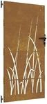 vidaXL Gartentor 85x200 cm Cortenstahl Gras-Design 153225