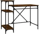 vidaXL Schreibtisch mit Regal R&auml;uchereiche 105x50x90 cm Holzwerkstoff 826716