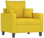 vidaXL Sessel Hellgelb 60 cm Stoff 359256