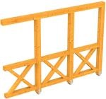 Skan Holz Seitenwand Andreaskreuz (WA) 305 x 210 cm Fichte Eiche hell