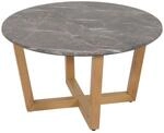 MCW Couchtisch M61 Marmor/Stein-Optik Helles Gestell