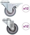 vidaXL 24 Stk Lenkrollen mit R&uuml;ckenloch 50 mm 277884