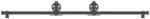vidaXL Schiebet&uuml;rbeschlag-Set 183 cm Stahl Schwarz 4009728