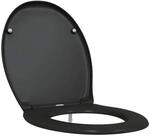 vidaXL Toilettensitz Schwarz 47 x 37 x 4 cm Duroplast 42002348