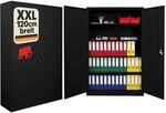 PROREGAL Fl&uuml;gelt&uuml;renschrank ELEPHANT Mit 2 T&uuml;ren Abschlie&szlig;bar HxBxT 180x120x40cm